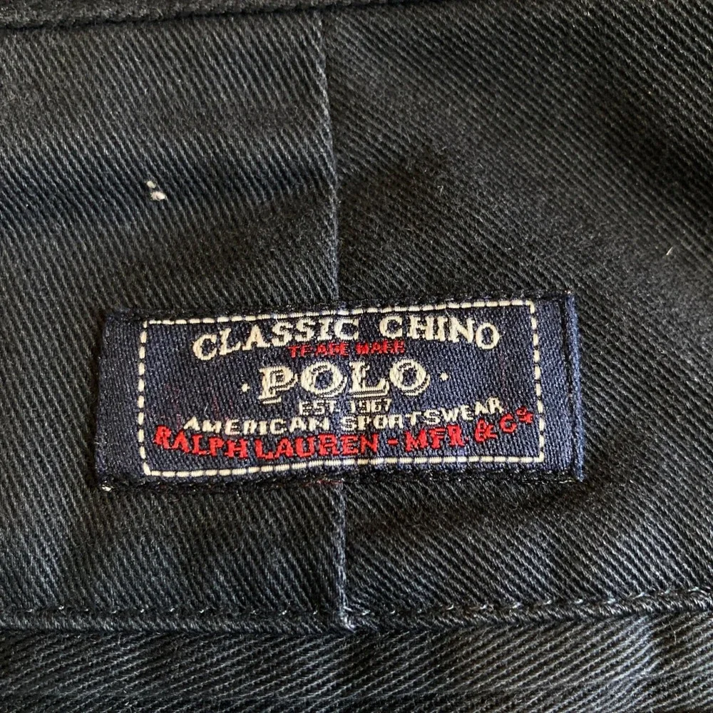 Vintage Polo Ralph Lauren Andrew Pant Mens 40x29 Navy Blue Pleated Classic Chino